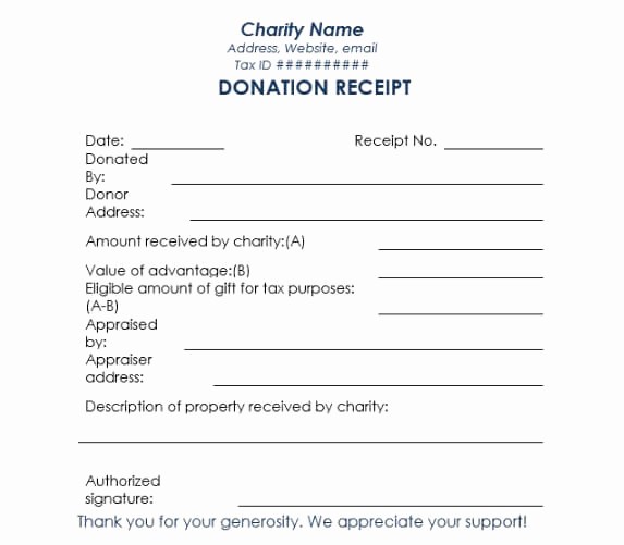 Non Profit Donation Receipt form Fresh 16 Donation Receipt Template Samples
