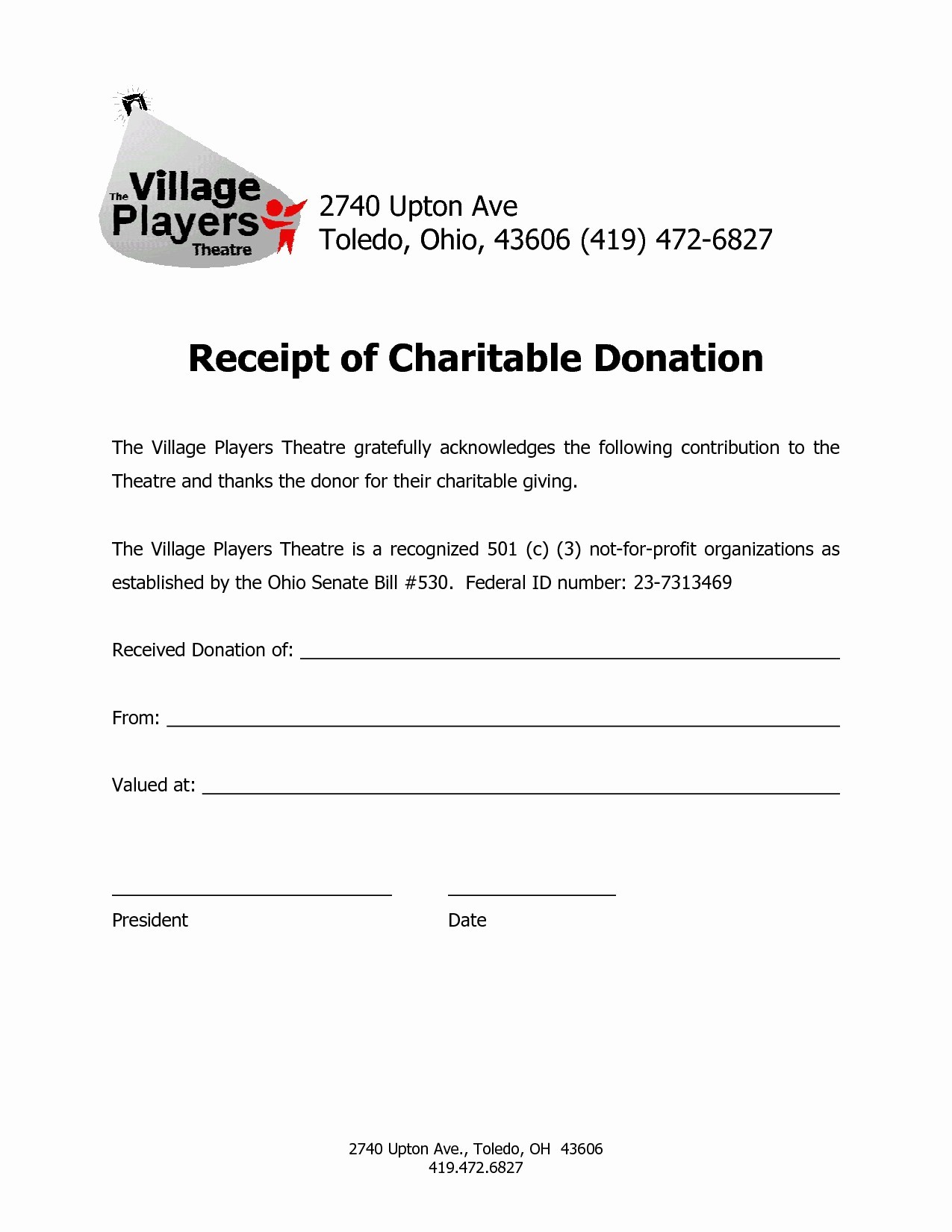 50 Non Profit Donation Receipt Form