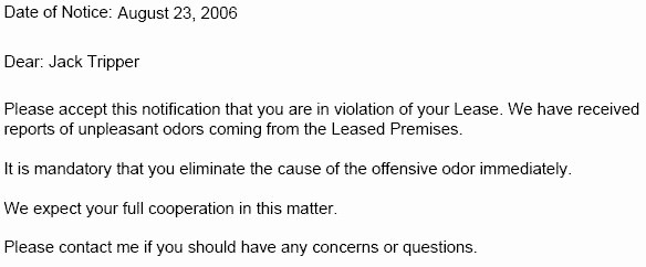 Notice Of Lease Violation Template New Lease Violation Notice – Tenant Violation Notices