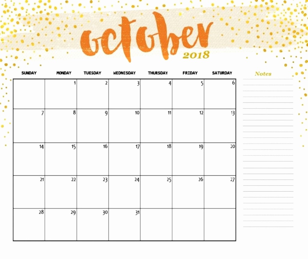 October 2018 Printable Calendar Word Lovely October 2018 Calendar Word Excel Pdf
