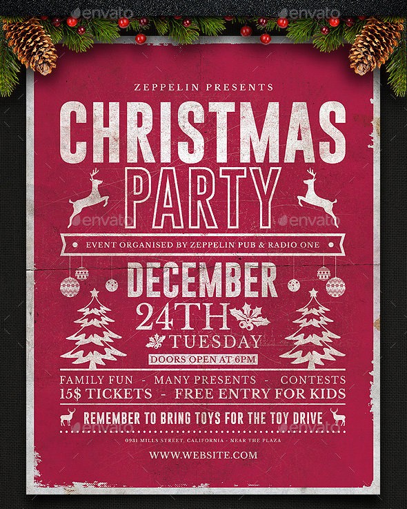 Office Christmas Party Flyer Templates Fresh 25 Christmas Psd Flyers