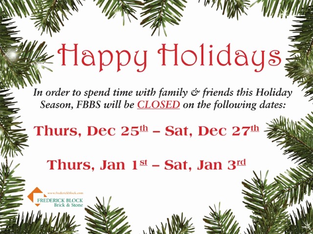 Office Closed for Holiday Sign Beautiful 2014 Holiday Schedule