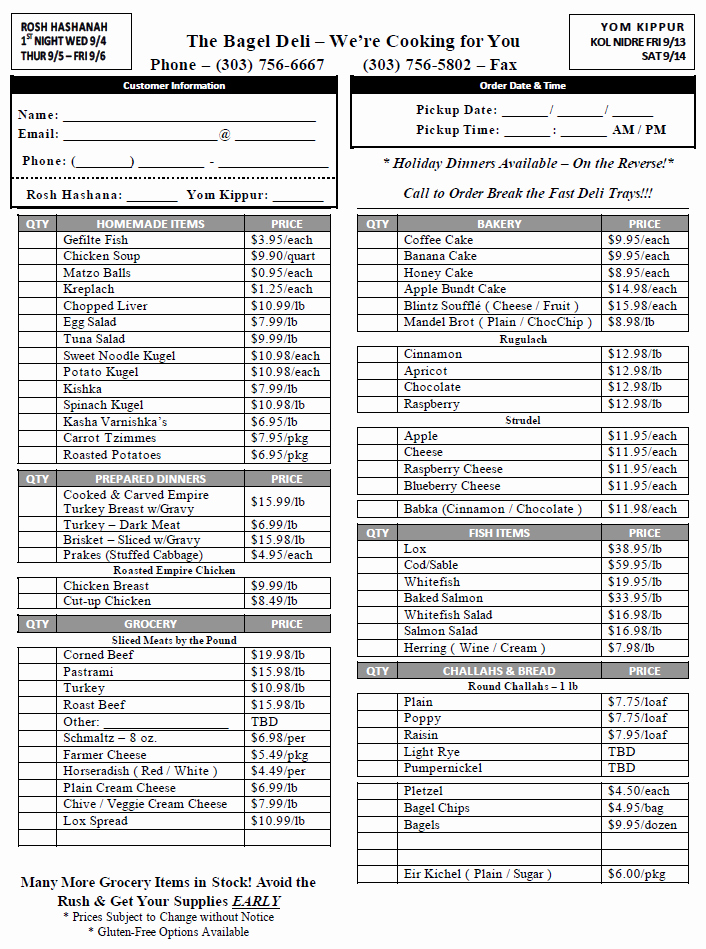 Office Lunch Order Form Template Awesome Deli Sandwich Order Form Template To Pin On