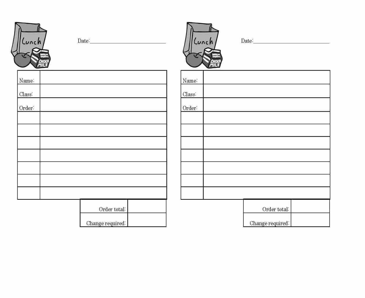 Office Lunch order form Template Best Of Fice Lunch order form Template Image Collections