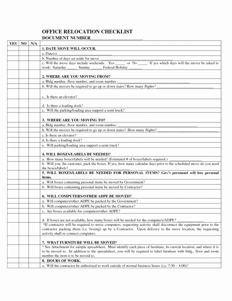 Office Move Checklist Template Excel Beautiful Fice Moving Checklist Excel Spreadsheet – Spreadsheet