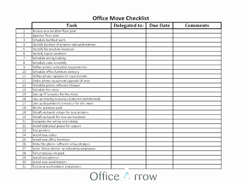 Office Move Checklist Template Excel Luxury Fice Move Checklist Excel Home Moving Checklist Excel