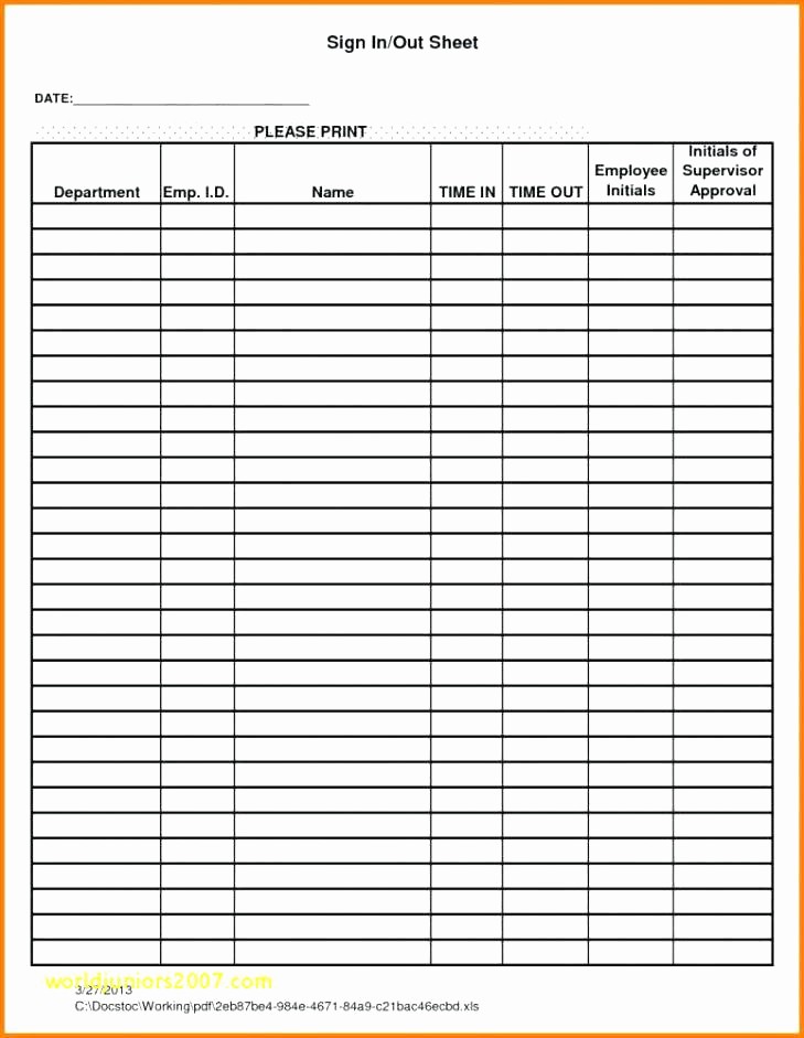 Office Sign In Sheet Template Elegant Free Employee Sign In Out Sheet Time Timesheet Calculator