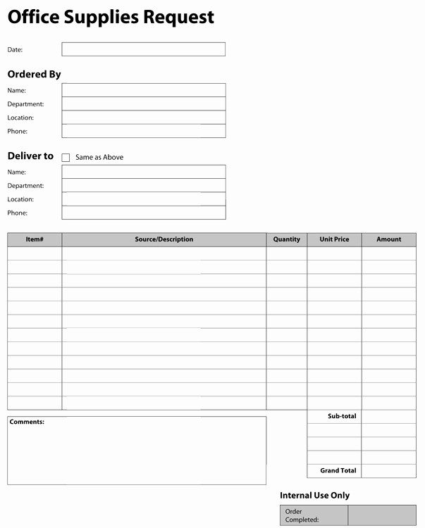Office Supply order List Template Elegant Pdf Templates