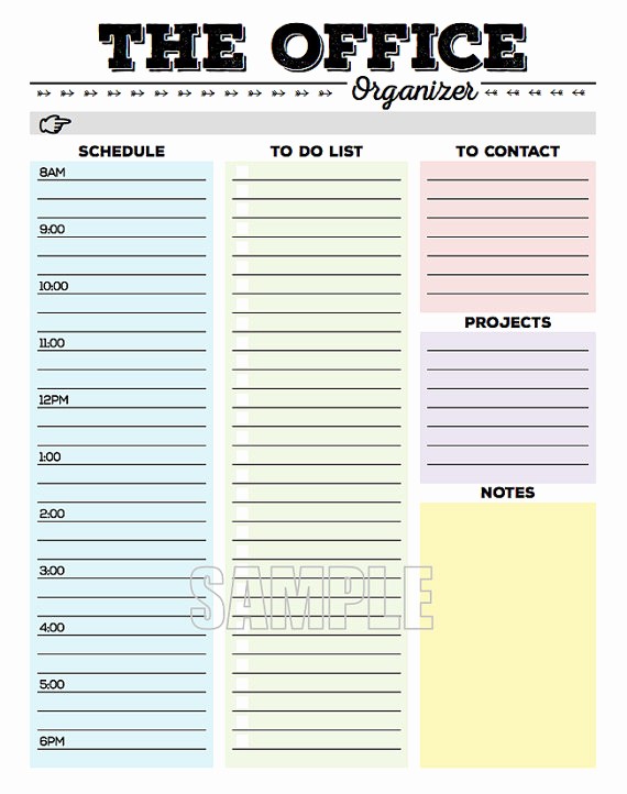 Office to Do List Template Inspirational the Fice organizer Planner Page Work Planner Office