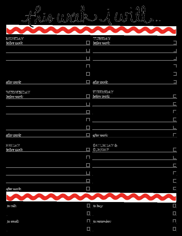 Office to Do List Template Unique Weekly to Do List Template
