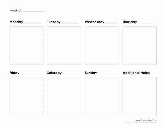 One Week Calendar with Hours Best Of Printable Weekly Calendar Template Free Blank 7 Day Work