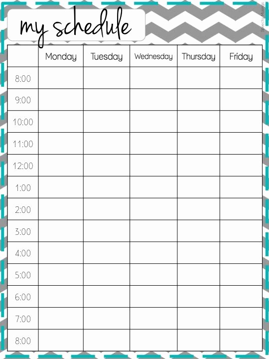One Week Calendar with Hours Elegant Best 25 School Schedule Printable Ideas On Pinterest
