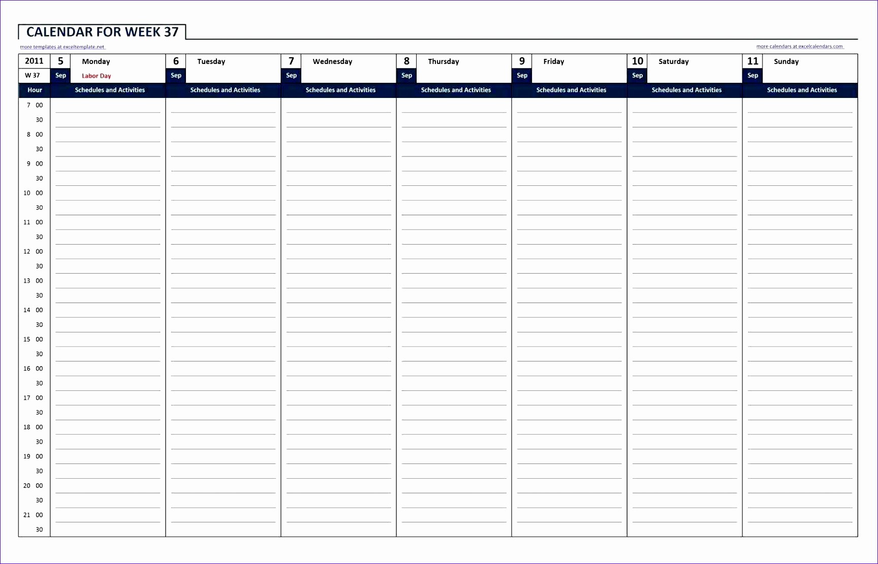 One Week Calendar with Hours Fresh 10 24 Hour Work Schedule Template Excel Exceltemplates