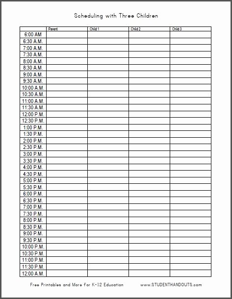 One Week Calendar with Hours Inspirational 24 Hour Daily Schedule Template Printable