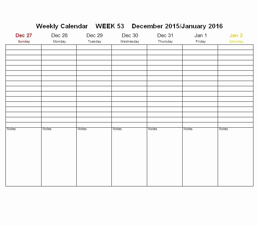 One Week Calendar with Hours Luxury Excel Weekly Schedule Template 2019 Calendar 17