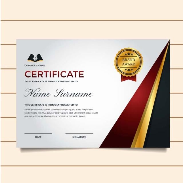 Online Certificate Maker with Logo Elegant Modern Premium Pany Certificate Achievement and