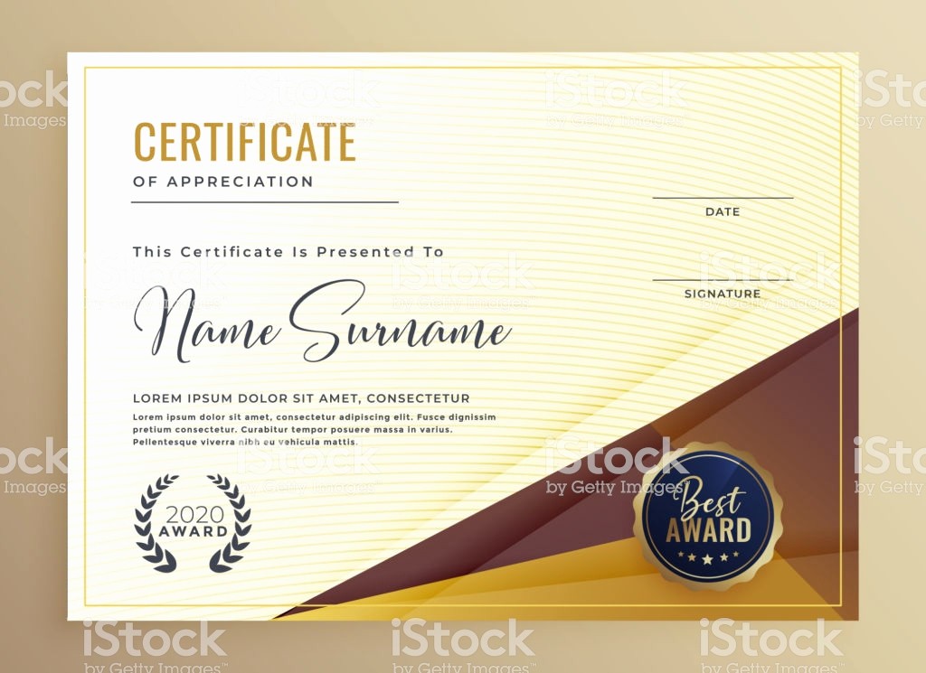 Online Certificate Maker with Logo Luxury Luxury Premium Certificate Design Template Stock Vector