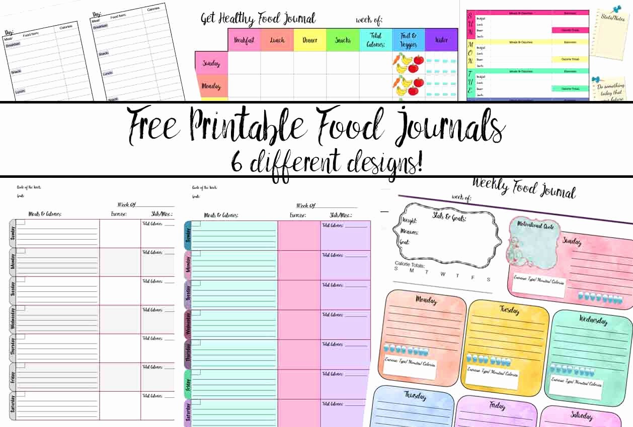 Online Food and Exercise Journal Inspirational Diet Journals Daily Food Journal Printable Calorielab