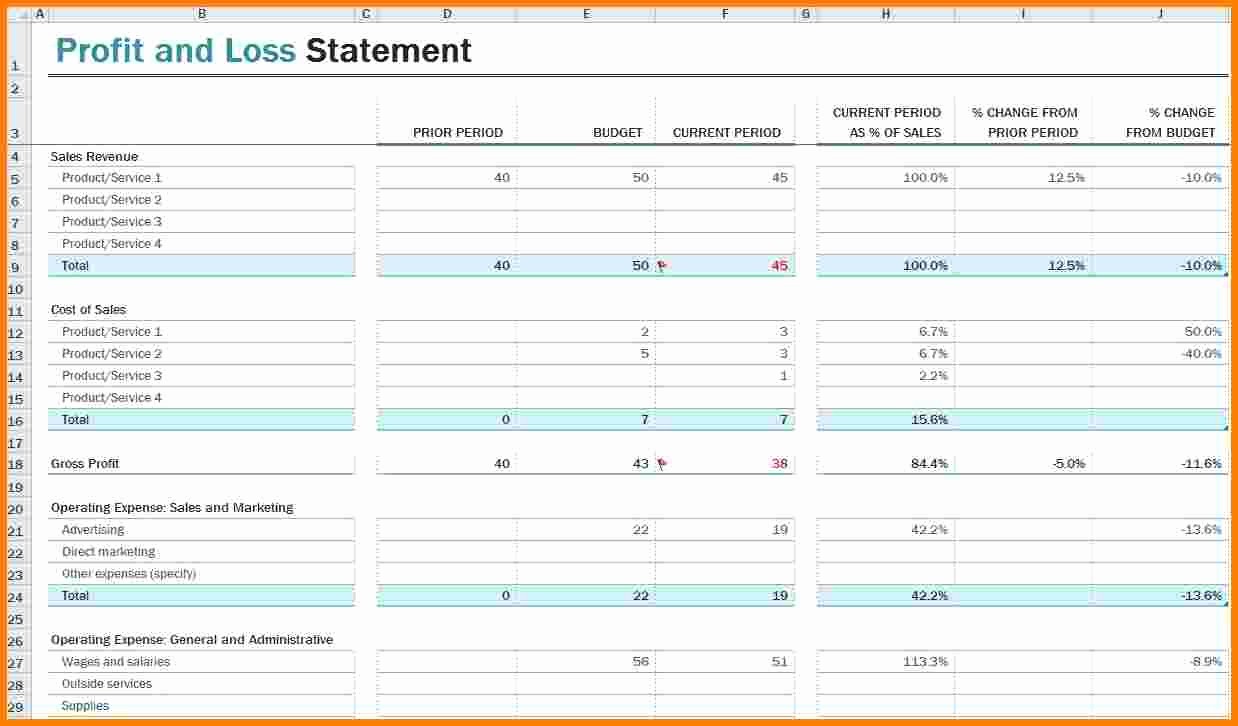 Online Profit and Loss Statement New 8 Profit Loss Statement Template
