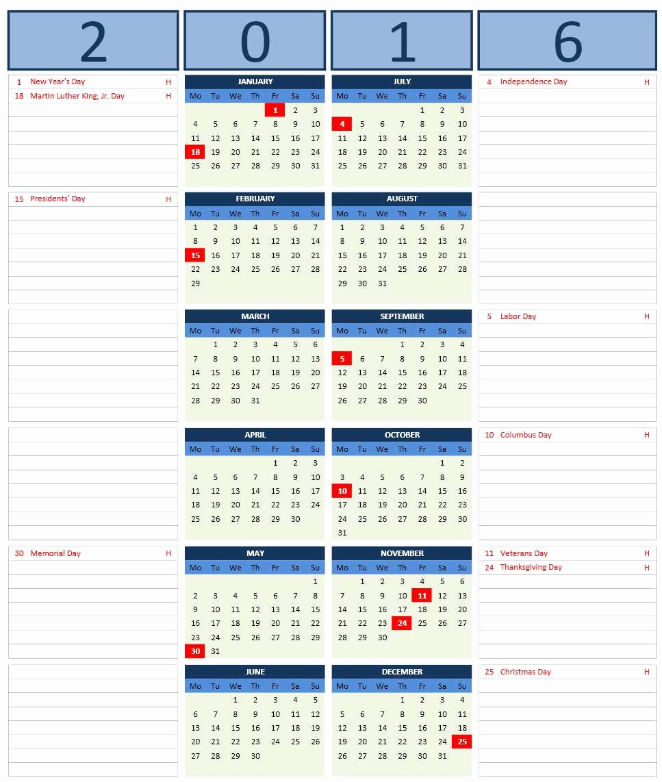 Open Office Calendar Template 2016 Best Of 2016 Calendar Templates