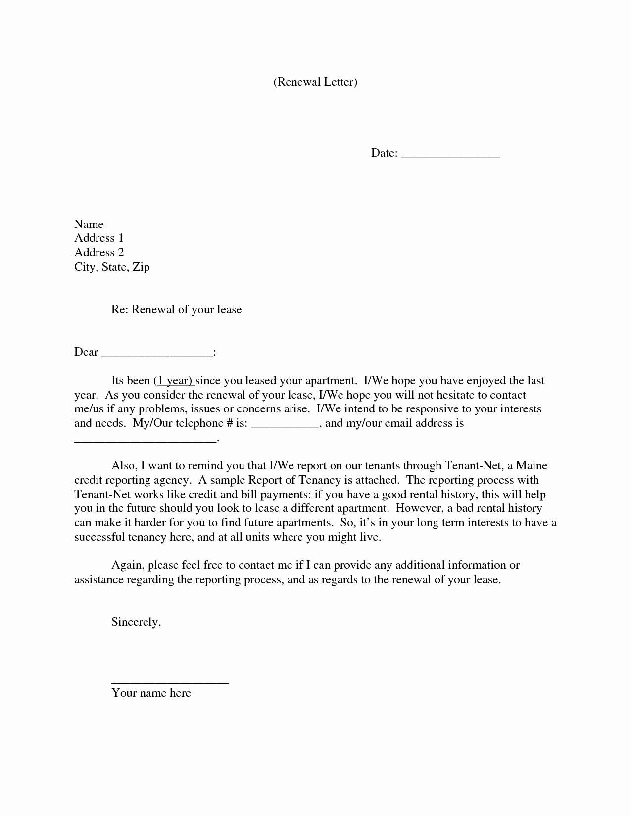 Option to Extend Lease Letter Unique Apartment Lease Renewal Letter I Will Tell You the Truth