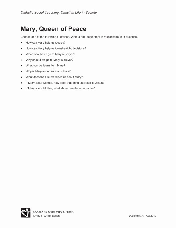 Origin Of the Word Resume New Mary Queen Of Peace