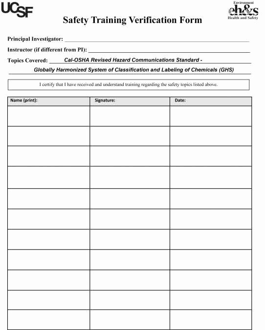Osha Training Sign In Sheet Best Of 28 Of Template List Hazardous Chemicals