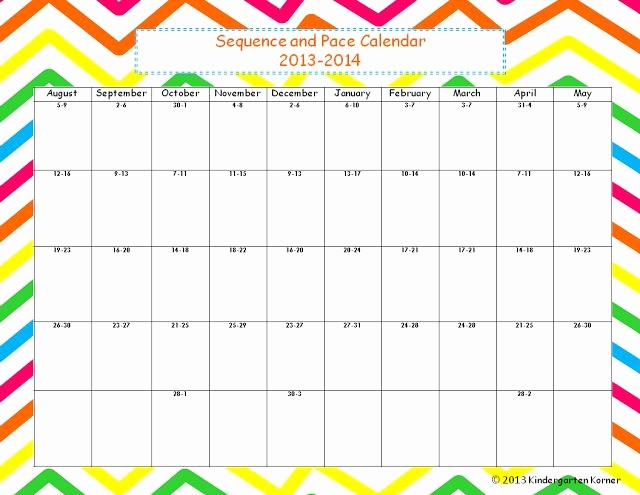 Pacing Calendar Template for Teachers Elegant A Free Sequence and Pacing Calendar for 2013