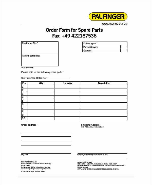 Parts order form Template Excel Best Of 93 Parts order form Template Excel Part Request form