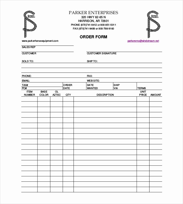 Parts order form Template Excel Elegant 41 Blank order form Templates Pdf Doc Excel