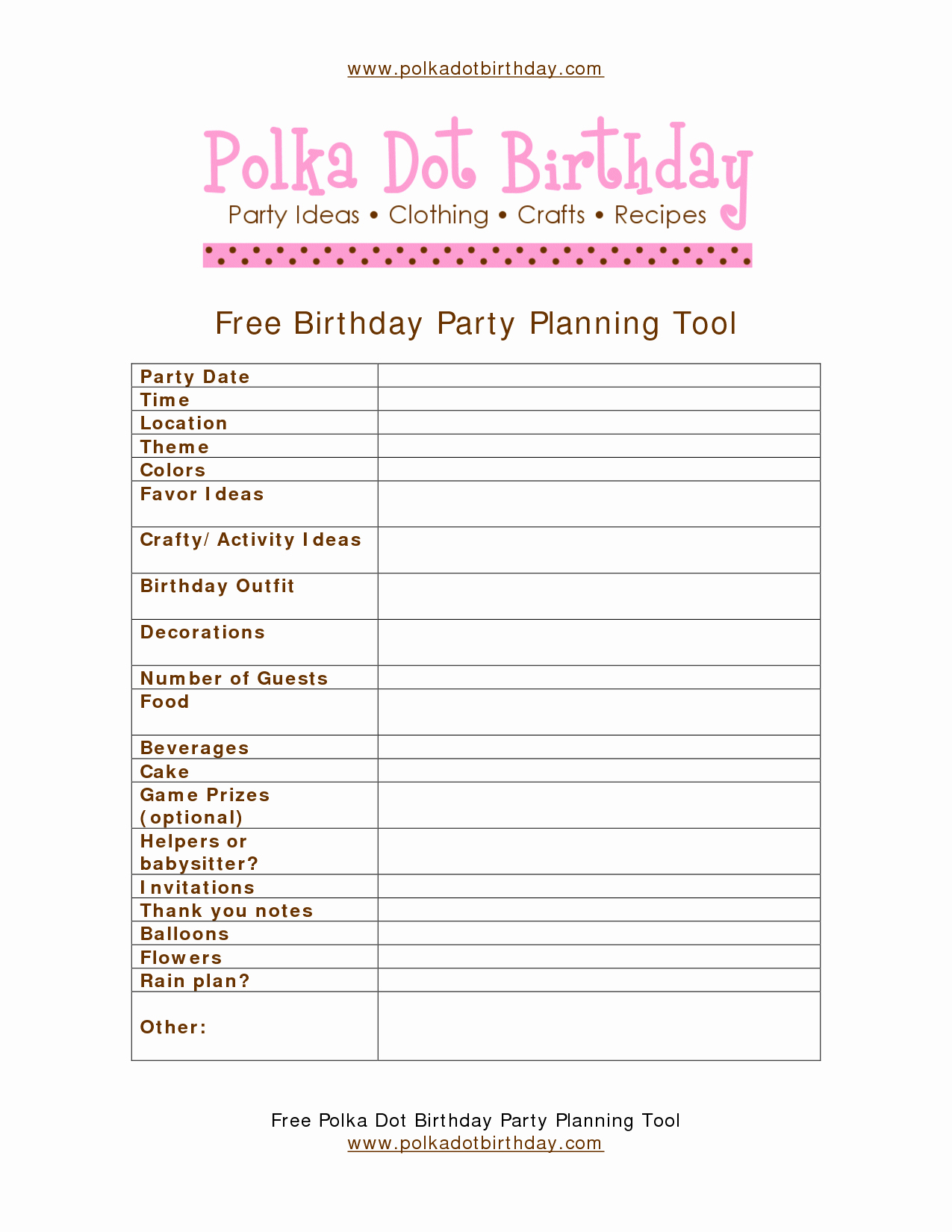 Party Guest List Template Free Elegant 4 Best Of Birthday Party Guest List Printable