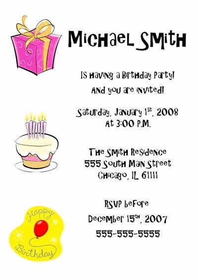 Party Invitation Templates Microsoft Word Best Of Birthday Party Invitation Template Word
