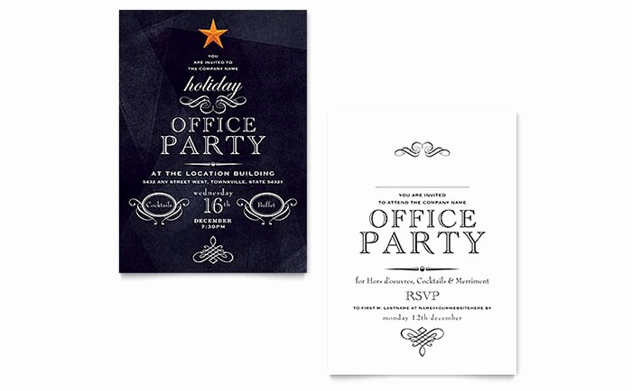 Party Invitation Templates Microsoft Word Luxury Fice Holiday Party Invitation Template Word &amp; Publisher