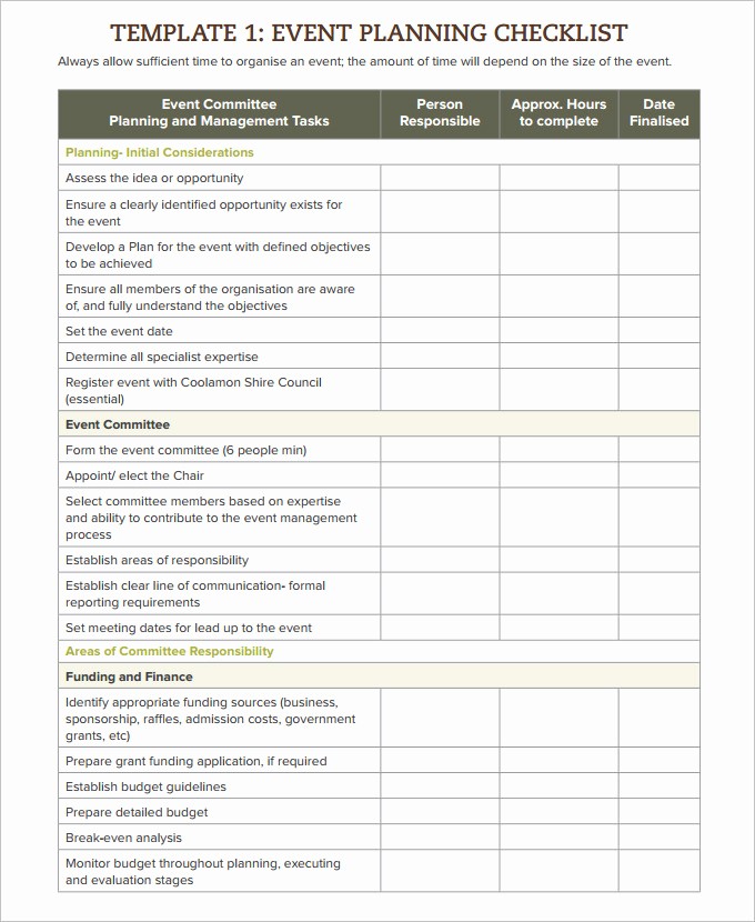 Party Planner Checklist Template Free Beautiful 15 event Checklist Templates Pdf Doc