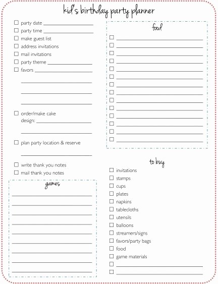 Party Planner Checklist Template Free Elegant 11 Free Printable Party Planner Checklists