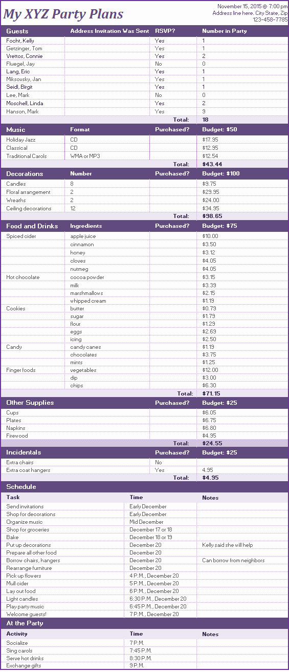 Party Planner Checklist Template Free Lovely event Checklist Template Excel