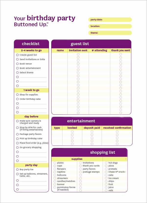 Party Planner Checklist Template Free Unique 10 Sample event Planning Templates – Pdf Ppt Doc