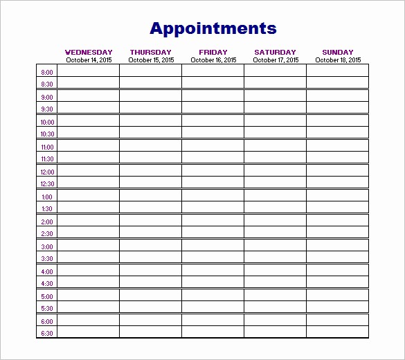 Patient Appointment Scheduling Template Excel Lovely Appointment Scheduling Template