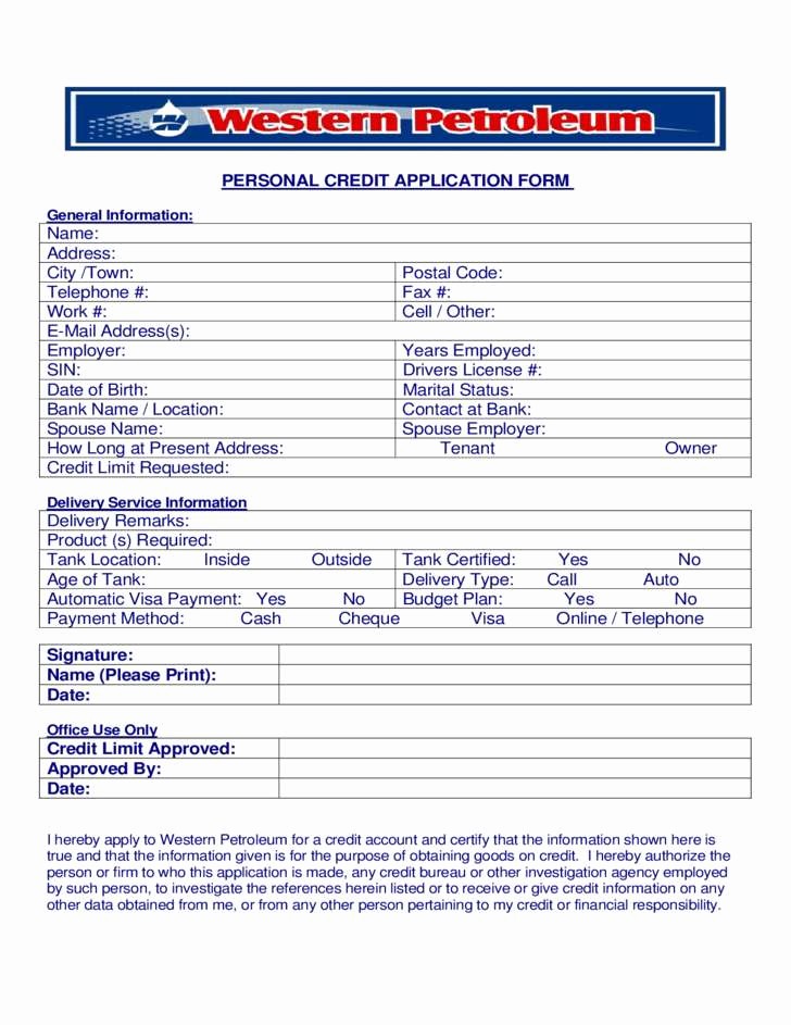Personal Credit Application form Free Unique 22 Free Application form