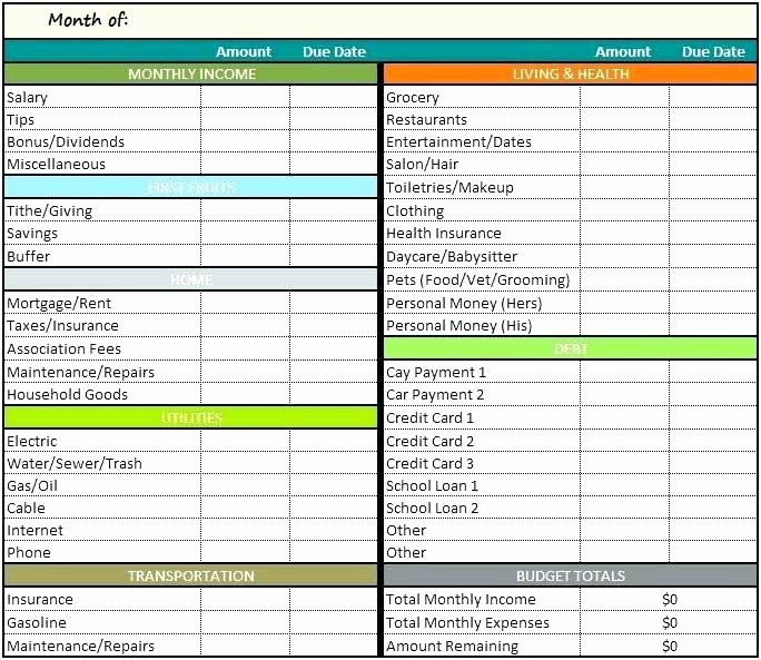 50 Personal Income And Expense Sheet