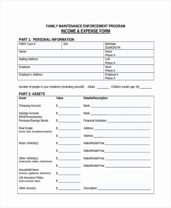Personal Income and Expense Sheet Beautiful Sample Personal Expense forms 9 Free Documents In Word Pdf
