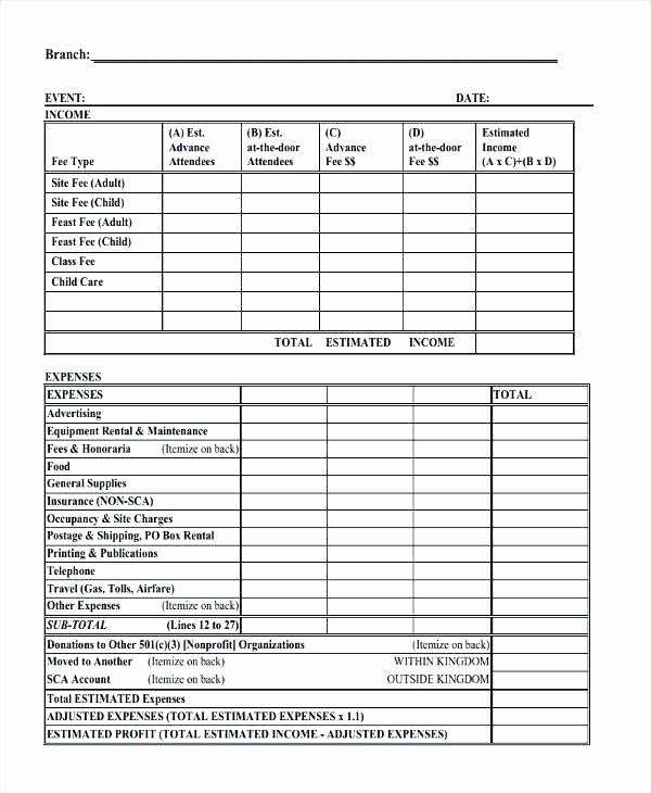 Personal Income and Expense Sheet Best Of In E Expense Report Template Printable Expense Report