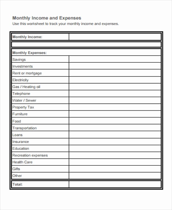 Personal Income and Expense Sheet Lovely 32 Expense Sheet Templates In Pdf