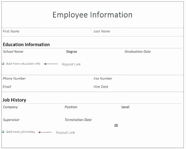 Personal Information form for Students Beautiful Personal Fact Sheet Template