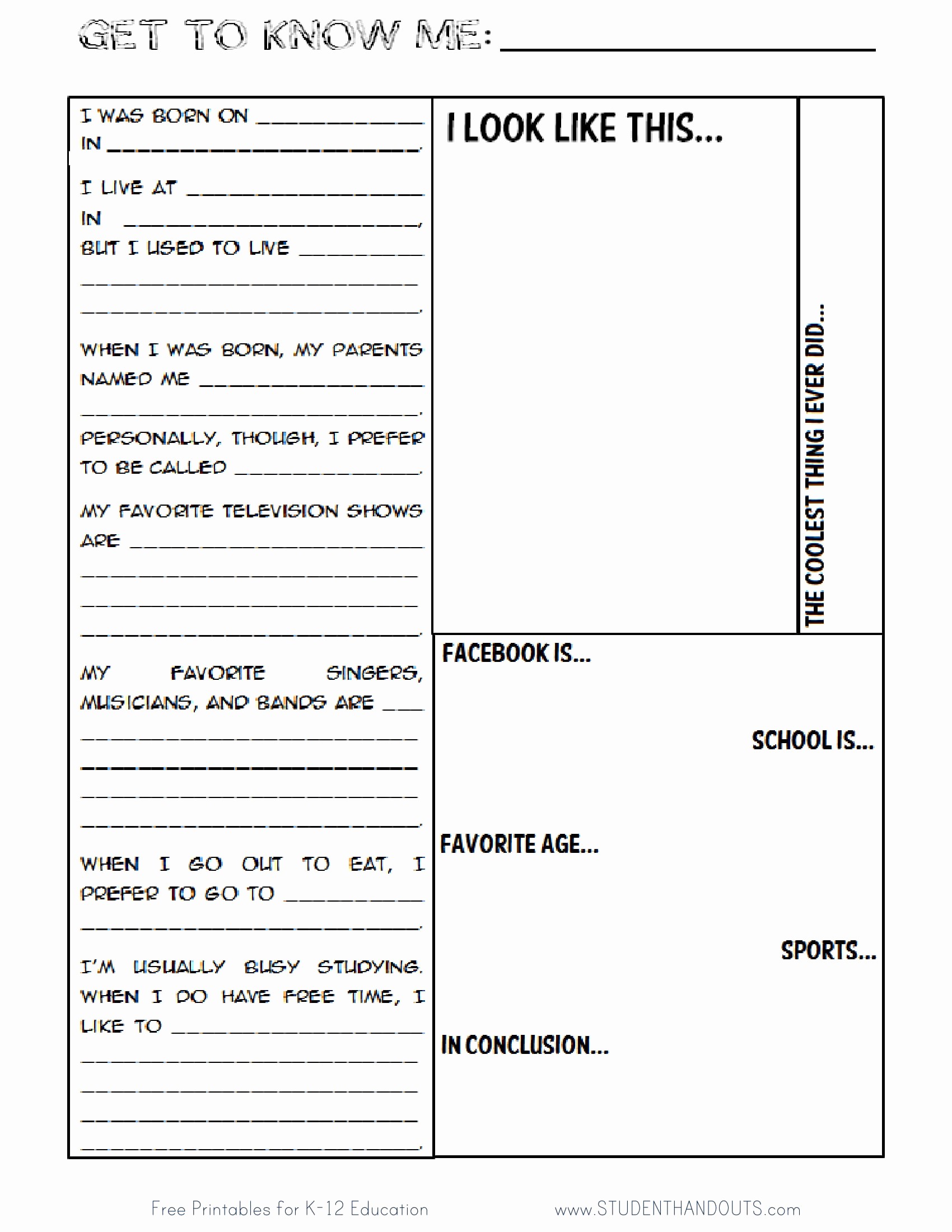 Personal Information form for Students Elegant 14 Student Information forms Free Word Pdf format