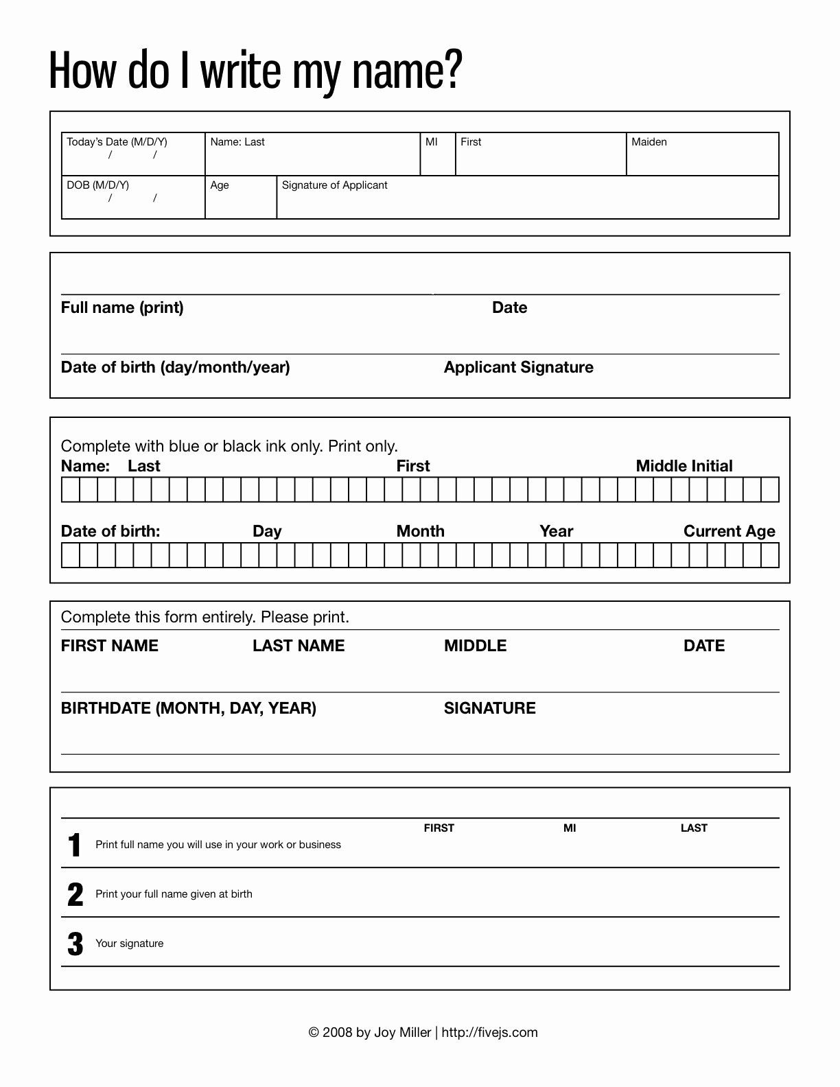 Personal Information form for Students Luxury Teaching Children How to Fill Out forms