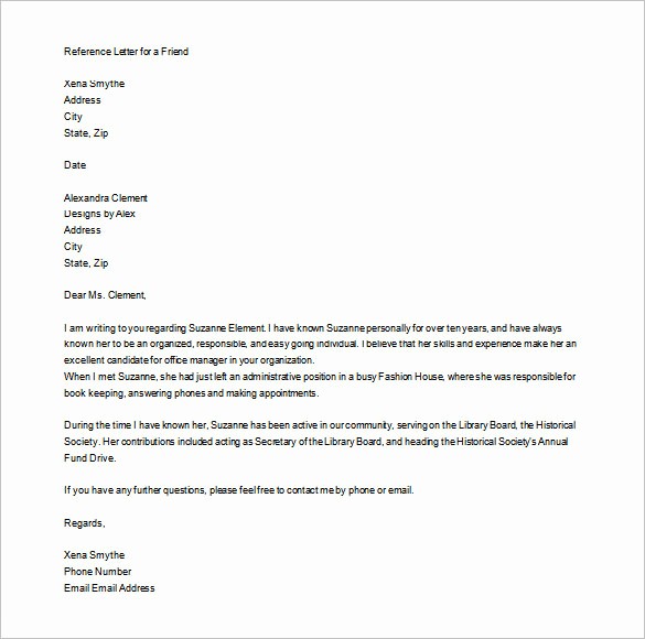 Personal Letter Of Recommendation Templates Unique Personal Letter Of Re Mendation 16 Free Word Excel