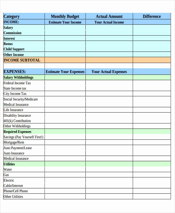 Personal Monthly Expense Report Template New 34 Expense Report Templates Word Pdf Excel