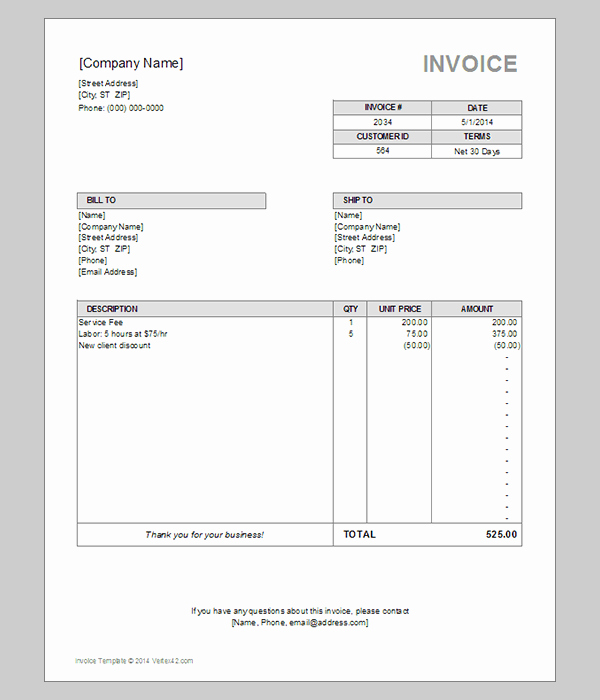 Personal P&amp;amp;l Template Fresh Brilliant Service Invoice Template Example for Personal or