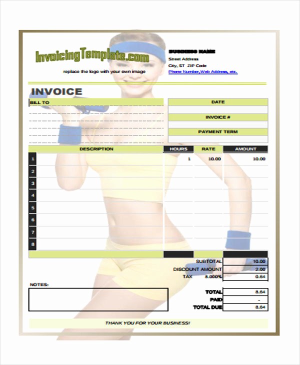 Personal P&amp;amp;l Template Lovely 8 Training Invoice Templates Word Pdf